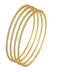 Elegantly Pretty Gold and Diamond Bangles