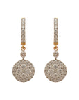 Round Drop Diamond Earrings And Pendant Set