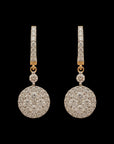 Round Drop Diamond Earrings And Pendant Set