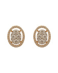 Oval-shaped Earrings And Pendant Set