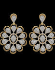 Floral Diamond Pendant And Earrings Set