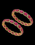 Ruby And Diamond Bangles