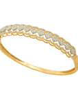 Shiny Gold Studded Bracelet with Lock