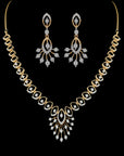 18K Gold and EVVS Diamond (Haramu) Necklace and Earrings Set