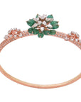 Designer Bracelet With Diamonds And Natural Emerald