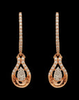 Rose-Gold And Diamond Pendant And Earrings Set