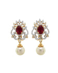 Detachable Multiway Diamond Chandbali Jhumka Earrings