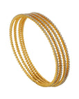 Elegantly Pretty Gold and Diamond Bangles