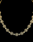 Elegant Diamond Necklace and Earrings Set in E-colored VVS Flawless Diamonds with 18K Gold