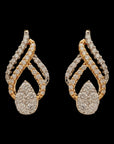 Intricate Floral Diamond Pendant And Earrings Set