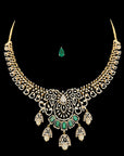 Emerald and Diamond Necklace with Changeable Centerpiece