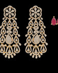 South-Indian Style Multi-purpose Necklace  Earrings Set made of Gold, Diamond, and Pearls  Rubies