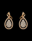 Classy Droplet Diamond Pendant And Earrings Set