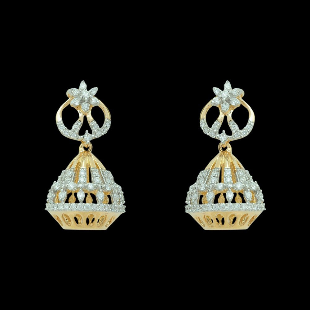 Mini Diamond Jhumka Earrings