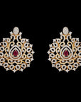 Big Heavy Diamond Pendant Earrings Set