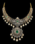 3-in-1 Changeable Emerald Diamond Necklace