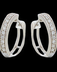 White Polish Diamond Clip-on Earrings