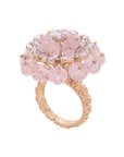 Unique Morganite Floral Ring Nature Inspired