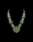 Natural Carved Pearls Diamond Necklace