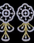 Finely Designed Diamond Earrings 17315