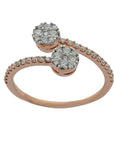 Single Swirl Shaped Diamond Ring STK No.17140