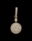 Round Drop Diamond Earrings And Pendant Set