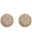 Classy Round Diamond Earrings And Pendant Set