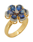 Ring with Sapphire Blue Gemstones