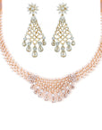 Diamond Necklace Earrings Set