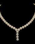 Classy Diamond Necklace And Earrings Set