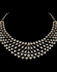 Excellent-cut Diamond Studded Necklace  Earrings Set