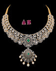 Multi-purpose Haramu (Necklace) with Interchangeable Emeralds  Rubies