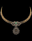 2-in-1 Natural Emerald/Ruby and Diamond Necklace