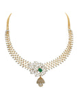 Elegant Emerald, Ruby And Diamond Necklace 17247