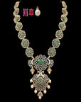 5-in-1 Changeable Natural Emerald/Ruby and Diamond Necklace