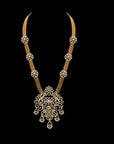 2-in-1 Diamond Haaram Necklace with Changeble Pendant and Natural Rubies