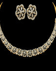 Buta Earrings  Diamond Necklace (Haaram) Set