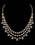 Excellent-cut EVVS Diamond Necklace and Earrings Set