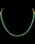 2-in-1 Natural Emerald, Blue Sapphire and Diamond Necklace