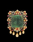 2-in-1 Emerald, Tourmaline and Diamond Haaram and Pendant