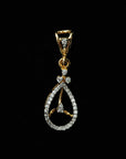 3-in-1 Bridal Diamond Necklace and Pendant with changeble Natural Emeralds/Rubies