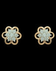 Floral  Diamond Top Earrings