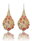 Multi color Sapphire Spinel Diamond Earrings