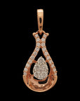 Rose-Gold And Diamond Pendant And Earrings Set