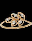 Leaf-Design Diamond Ring