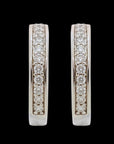 White Polish Diamond Clip-on Earrings