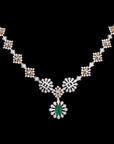 Diamond Necklace Earrings Set