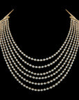 Gold  Diamond Detachable Haaram (Necklace)  Earrings Set