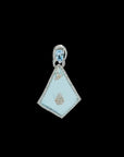 Aquamarine Pastel Diamond Pendant Earring Set