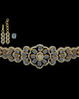 Natural Blue Sapphire and Diamond Choker